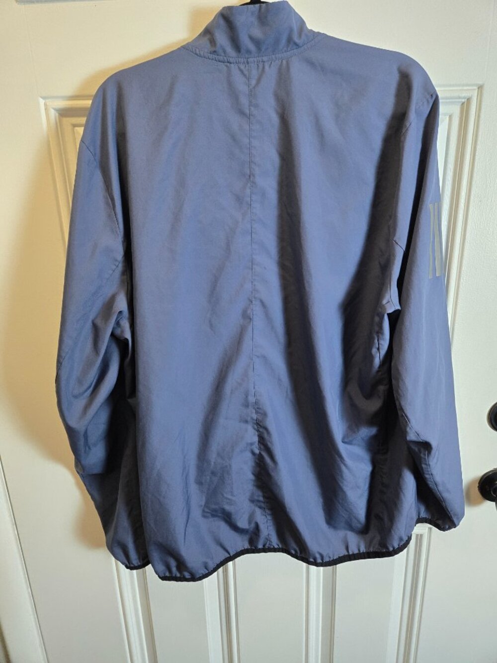 Adidas Running‎ Blue Reflective Full Zip Lightweight Windbreaker Jacket Mens L - Picture 8 of 12